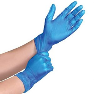 Disposable Blue Vinyl Powder Free Gloves