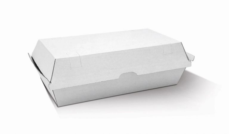 Snack Box – Large White Corrugated Plain | ACS Packaging Supplies